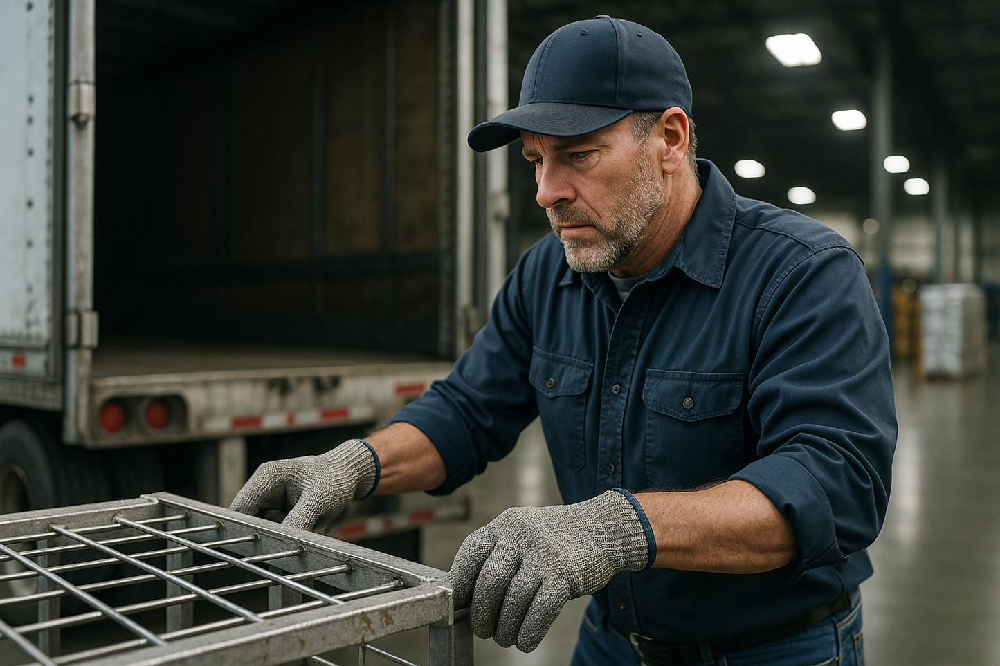 Cut-Resistant Safety Gloves for Truckers - Stainless Steel Mesh