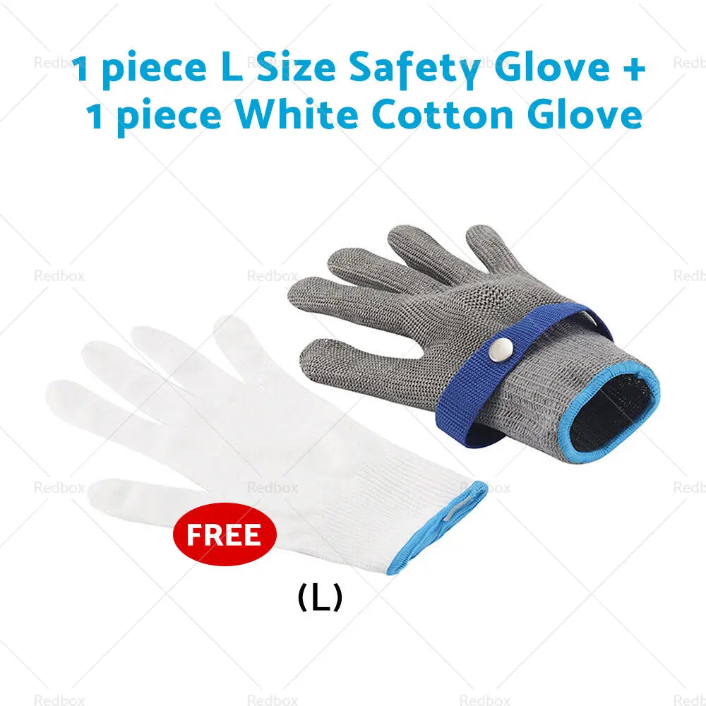 Safety Stainless Steel Cut Proof Stab Resistant Wire Metal Mesh Butcher Gloves-4