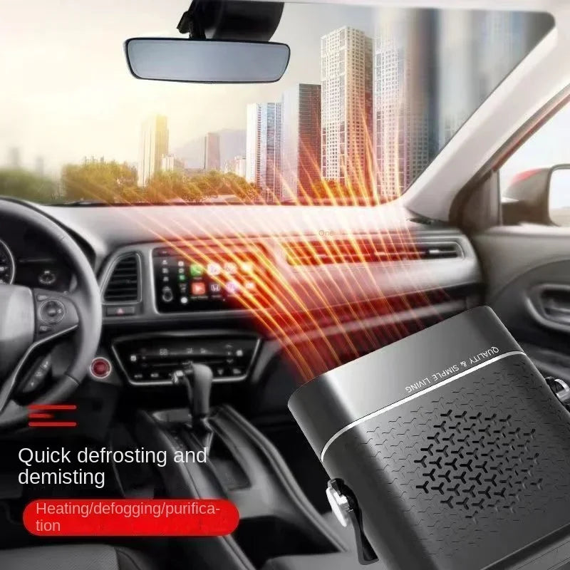 200W Portable Car Heater/Cooler Fan - 12V/24V Defroster-3