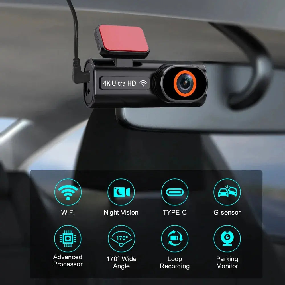 4K Dual Lens Dash Cam with Night Vision-1